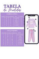 Kit Com 4 Peças (2 conjunto) Pijama Longo 