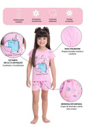 Kit com 6 Peças(3 conjunto) Pijama Curto