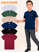 Kit Sortido Com 3 Camisas Gola Padre