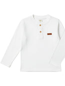 Camisa Manga Longa Gola Padre Branca Infantil Menino