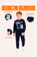 Conjunto Moletom Bebe Menino Coelho Galactico Marrom