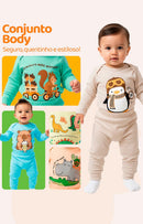 Conjunto Body e Calça Longo Suedini Ursinhos