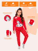 Pijama Longo Infantil Feminino Preguiça