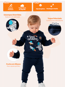Conjunto Moletom Bebe Menino Urso Winter