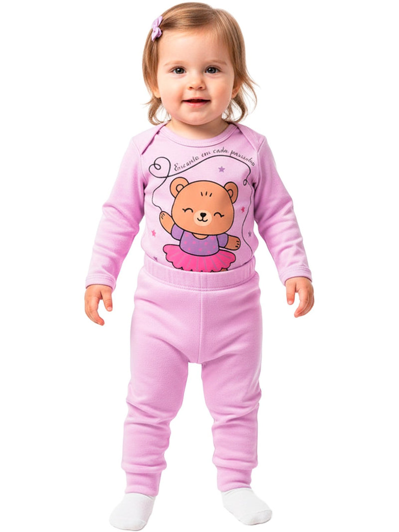 Conjunto Body e Calça Longo Ursinha Ballet