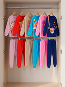 Conjunto Moletom Infantil Menina Gatinha Com Ursinha Vermelho