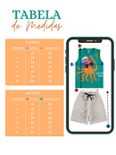 Conjunto Regata Estampado Infantil Menino Polvo Mergulhador Branco com Bermuda Azul