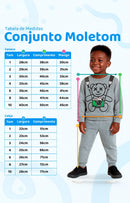 Conjunto Moletom Infantil Menino Outside Bichos Amarelo