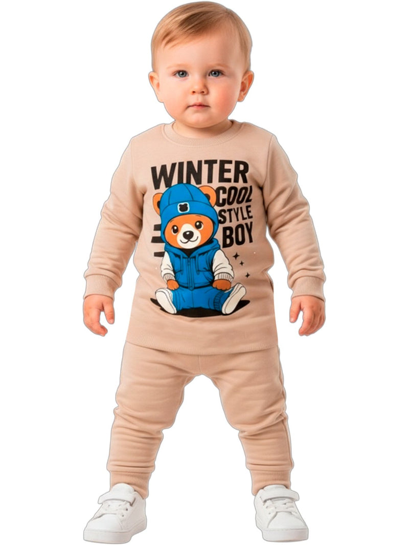 Conjunto Moletom Bebe Menino Urso Winter