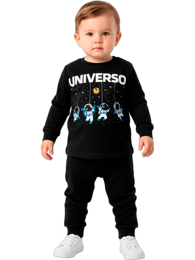 Conjunto Moletom Bebe Menino Universo
