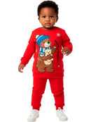 Conjunto Moletom Bebe Menino Urso Abraço Quentinho