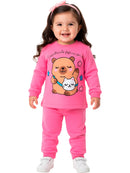 Conjunto Moletom Bebe Menina My Rabbit Chiclete