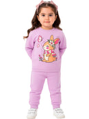 Conjunto Moletom Infantil Menina Coelinha Lilás