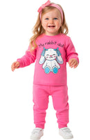 Conjunto Moletom Bebe Menina My Rabbit Chiclete