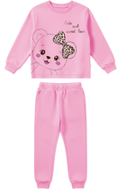 Conjunto Moletom Infantil Menina Ursinha Chique