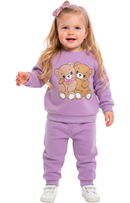 Conjunto Moletom Infantil Menina Ursinhos Amigos
