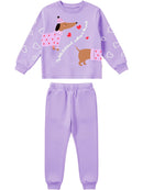 Conjunto Moletom Infantil Menina Cachorrinha Salsicha