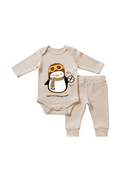 Conjunto Body e Calça Longo Suedini Pinguim 