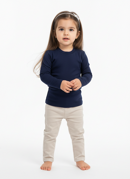Blusa Térmica Infantil Menina Marinho